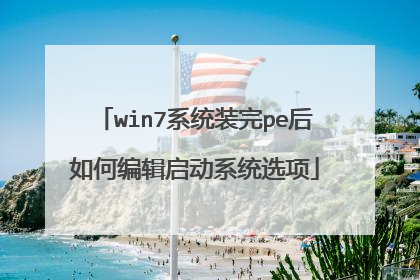 win7系统装完pe后如何编辑启动系统选项