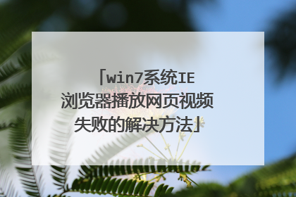 win7系统IE浏览器播放网页视频失败的解决方法