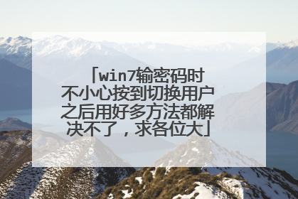 win7输密码时不小心按到切换用户之后用好多方法都解决不了，求各位大