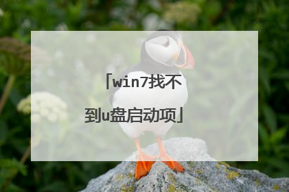 win7找不到u盘启动项