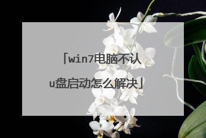 win7电脑不认u盘启动怎么解决