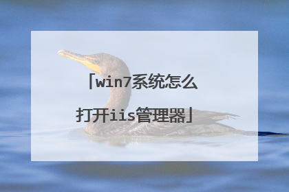 win7系统怎么打开iis管理器
