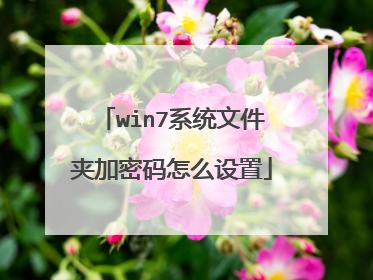 win7系统文件夹加密码怎么设置