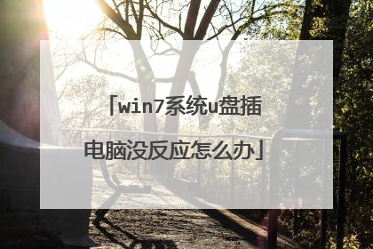 win7系统u盘插电脑没反应怎么办