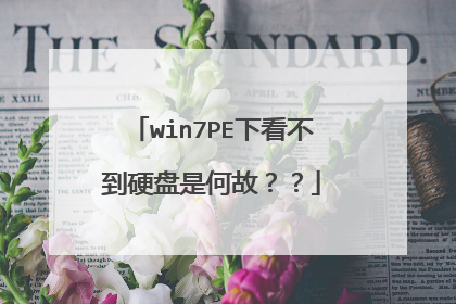 win7PE下看不到硬盘是何故??