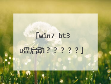 win7 bt3 u盘启动?????