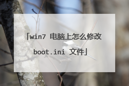 win7 电脑上怎么修改boot.ini 文件