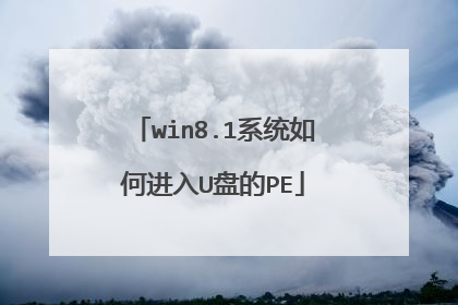 win8.1系统如何进入U盘的PE