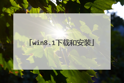win8.1下载和安装