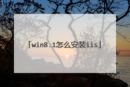 win8.1怎么安装iis