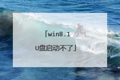 win8.1 U盘启动不了