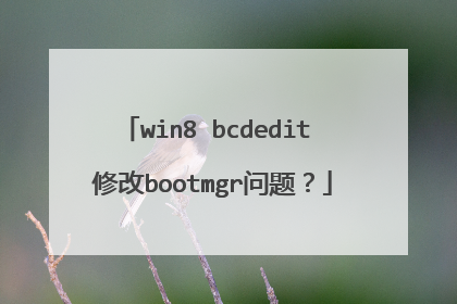 win8 bcdedit 修改bootmgr问题？