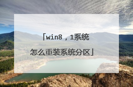 win8,1系统怎么重装系统分区