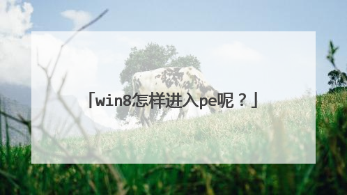 win8怎样进入pe呢？
