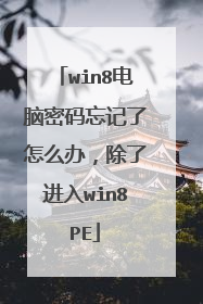 win8电脑密码忘记了怎么办,除了进入win8PE