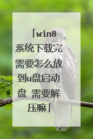 win8系统下载完需要怎么放到u盘启动盘 需要解压嘛