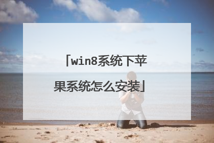 win8系统下苹果系统怎么安装