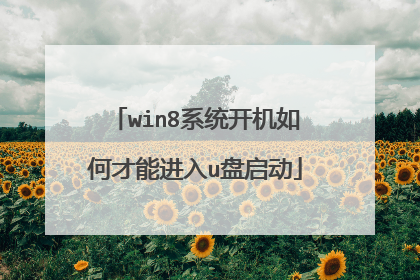 win8系统开机如何才能进入u盘启动