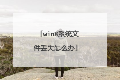 win8系统文件丢失怎么办