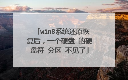 win8系统还原恢复后,一个硬盘 的硬盘符 分区 不见了