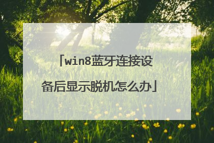 win8蓝牙连接设备后显示脱机怎么办