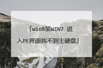 win8装WIN7 进入PE界面找不到主硬盘