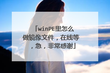 winPE里怎么做镜像文件，在线等，急，非常感谢