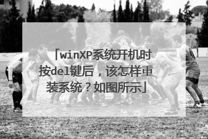 winXP系统开机时按del键后,该怎样重装系统?如图所示