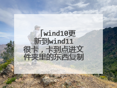 wind10更新到wind11很卡,卡到点进文件夹里的东西复制粘贴都延迟?