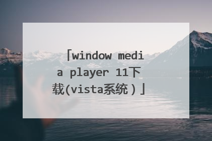window media player 11下载(vista系统)