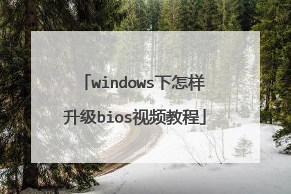 windows下怎样升级bios视频教程