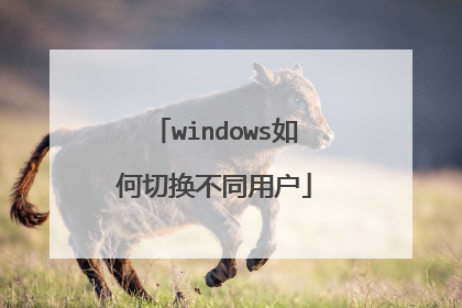 windows如何切换不同用户