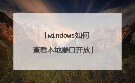 windows如何查看本地端口开放