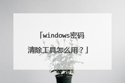windows密码清除工具怎么用？