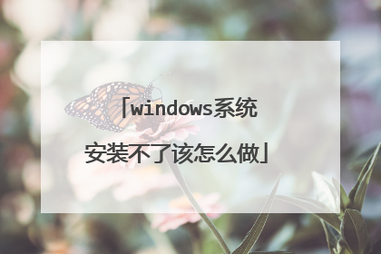 windows系统安装不了该怎么做