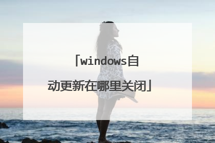 windows自动更新在哪里关闭