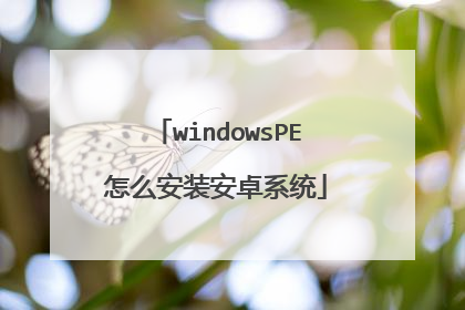 windowsPE怎么安装安卓系统