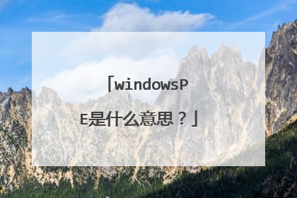 windowsPE是什么意思?