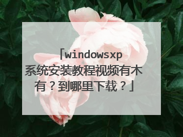 windowsxp系统安装教程视频有木有?到哪里下载?