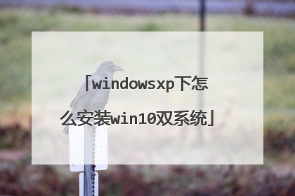 windowsxp下怎么安装win10双系统