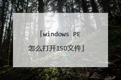 windows PE怎么打开ISO文件
