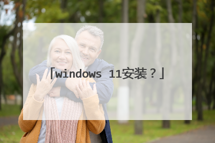 windows 11安装?