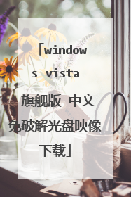 windows vista 旗舰版 中文免破解光盘映像下载