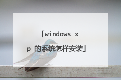 windows xp 的系统怎样安装