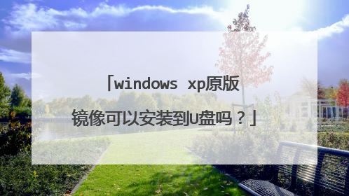 windows xp原版镜像可以安装到U盘吗?
