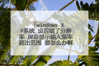 windows XP系统 设置错了分辨率 屏幕显示输入频率超出范围 要怎么办啊 急!!!!!!!!!!!!!!!
