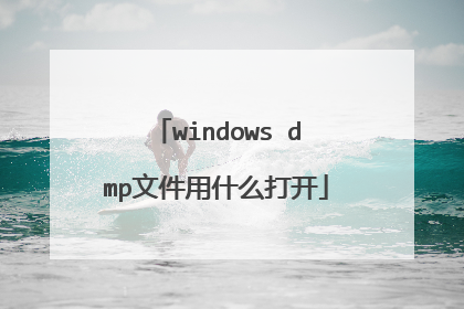windows dmp文件用什么打开