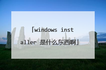 windows installer 是什么东西啊