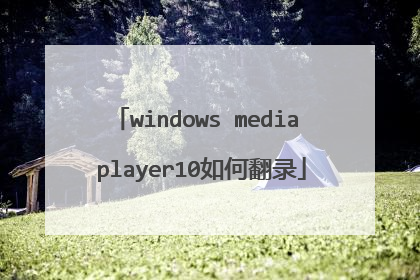 windows media player10如何翻录