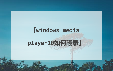 windows media player10如何翻录